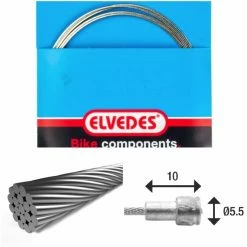 Câble De Frein 1x19 Fils Inox Ø1,5mm Tête En V Ø5,5x10 Elvedes -Elvedes Soldes elvedes 6411rvs