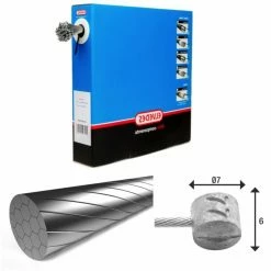 Lot De 100 Câbles De Freins 1x19 Fils Inox Slick Ø1,5mm Tête En T Ø7x6 Elvedes